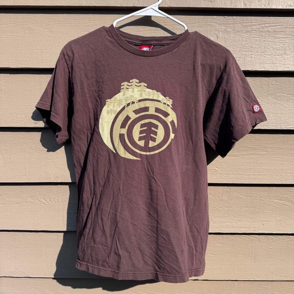 Element Women's Brown and Burgundy T-shirt